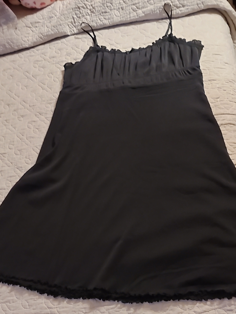 Vintage Black Slip DressNightgown GNW Sleepwear.